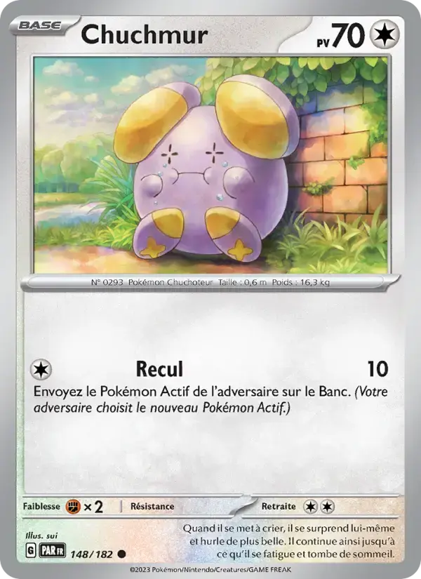 Carte Pokémon Chuchmur #148 — Faille Paradoxe