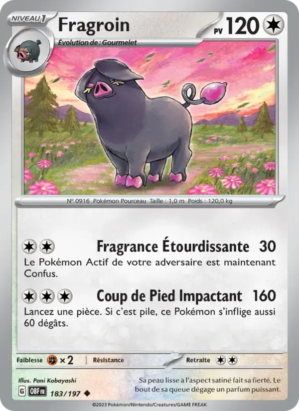 Carte Pokémon Fragroin #183 — Flammes Obsidiennes