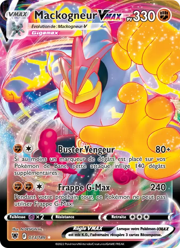 Carte Pokémon Mackogneur VMAX #073 — Astres Radieux
