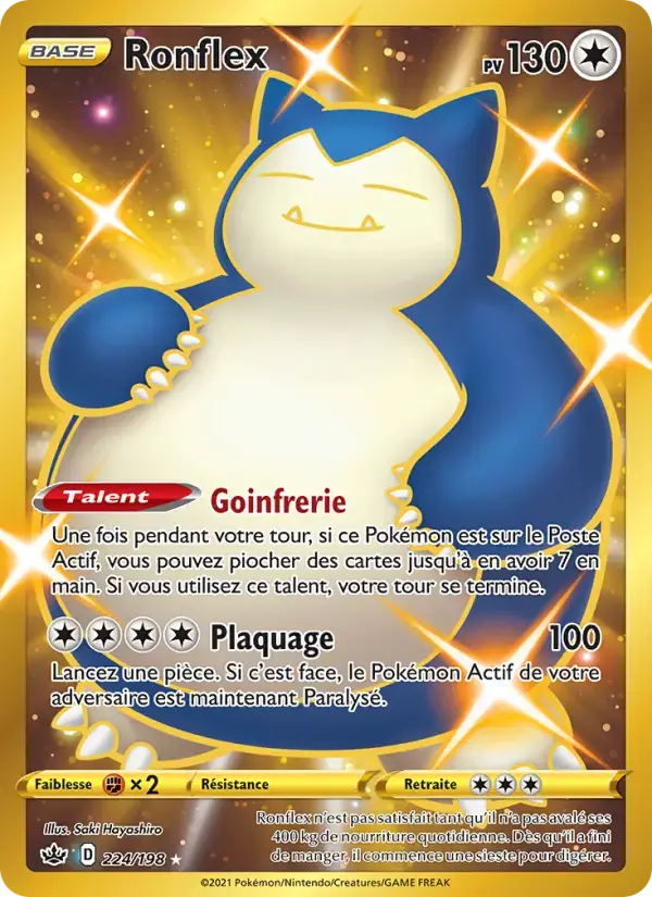 Carte Pokémon Ronflex #224 — Règne de Glace