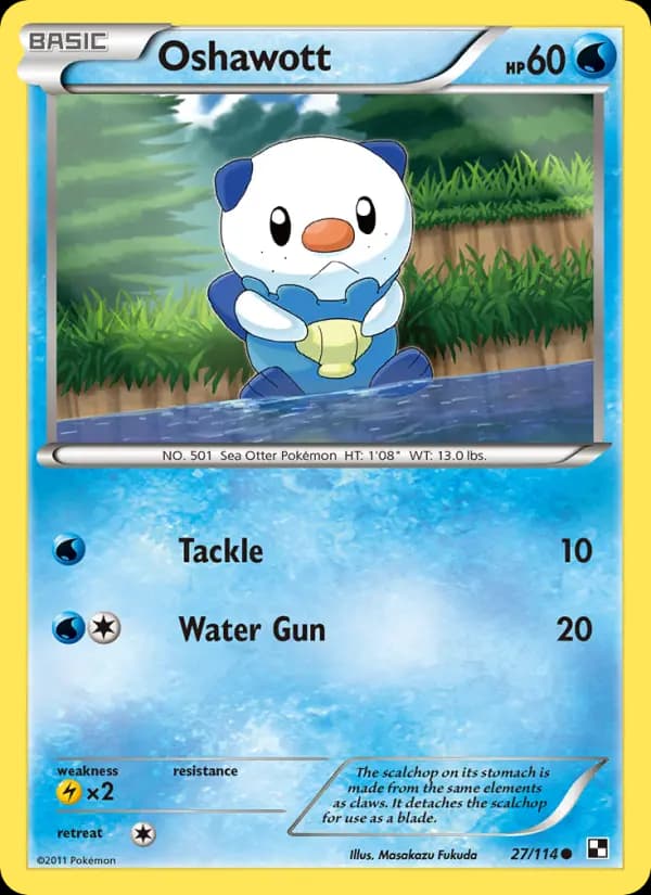 Oshawott #27 — Black & White