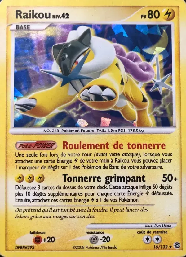 Carte Pokémon Raikou #16 — Merveilles Secrètes