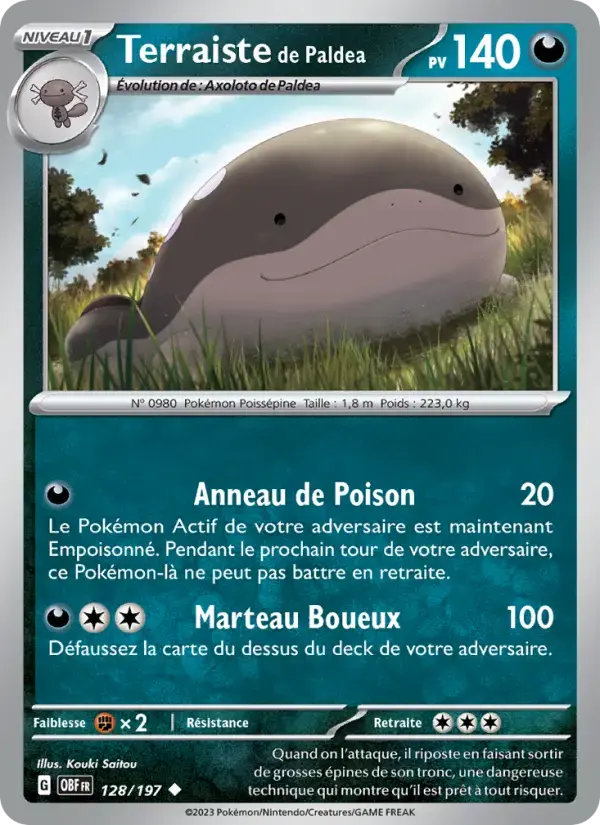 Carte Pokémon Terraiste de Paldea #128 — Flammes Obsidiennes