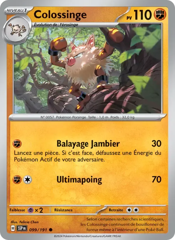 Carte Pokémon Colossinge #099 — Étincelles Déferlantes