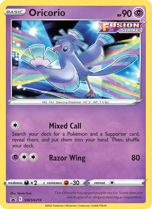 Carte Pokémon Oricorio #SWSH210 — Promos Épée et Bouclier