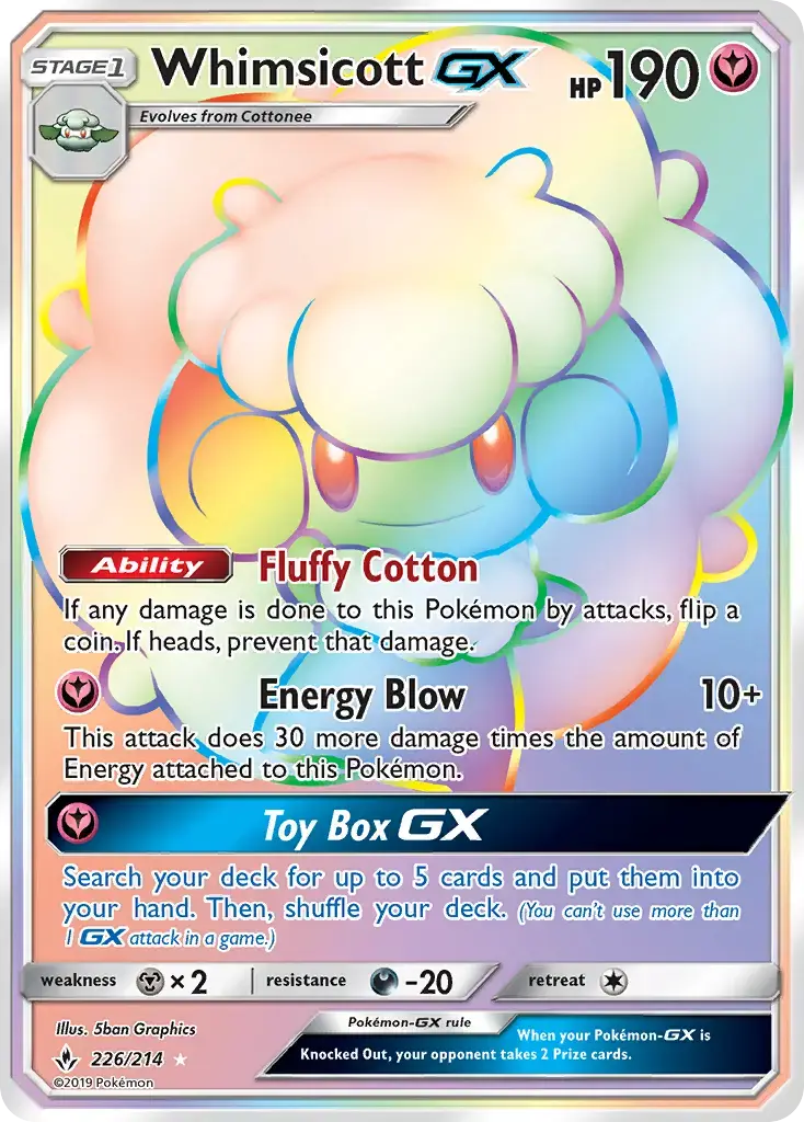 Whimsicott GX #226 — Unbroken Bonds