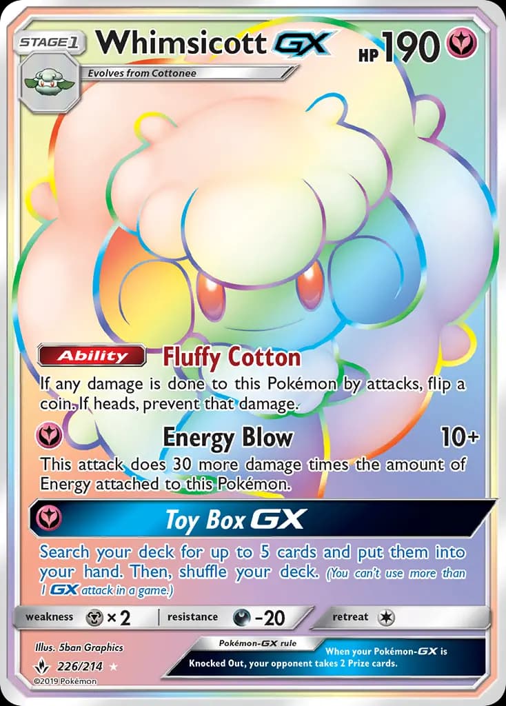 Whimsicott GX #226 — Unbroken Bonds