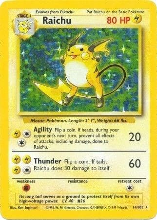 Raichu #14 — Base Set
