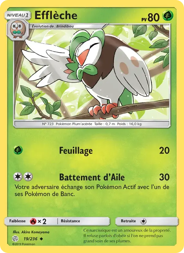 Carte Pokémon Efflèche #19 — Éclipse Cosmique