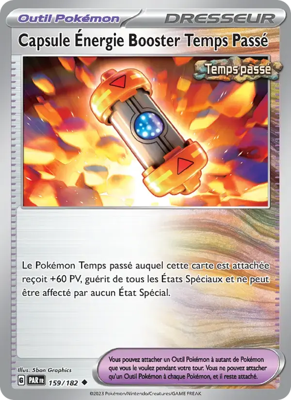Carte Pokémon Capsule Énergie Booster Temps Passé #159 — Faille Paradoxe