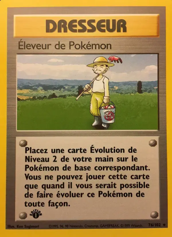 Carte Pokémon Éleveur de Pokémon #76 — Set de Base