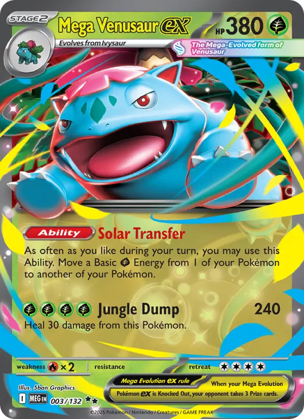 Carte Pokémon Méga-Florizarre-ex #003 — Méga-Évolution