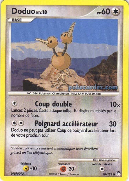 Carte Pokémon Doduo #80 — Trésors Mystérieux