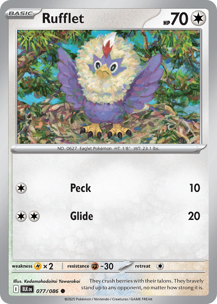 Carte Pokémon Furaiglon #077 — Foudre Noire