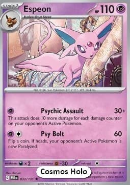 Espeon #033 Cosmos Holo — Prismatic Evolutions