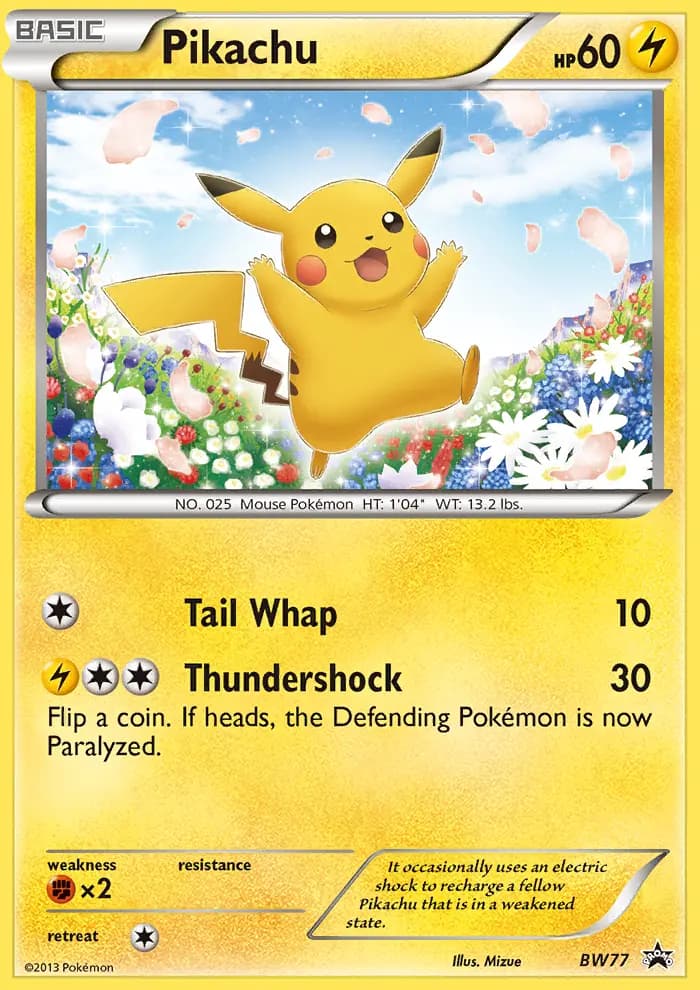 Pikachu #BW77 — Black & White Promos