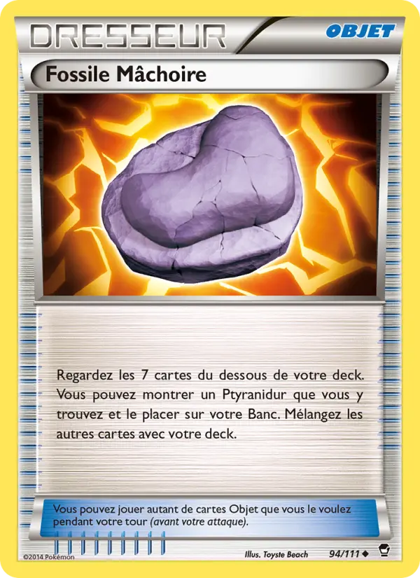 Carte Pokémon Fossile Mâchoire #94 — Poings Furieux