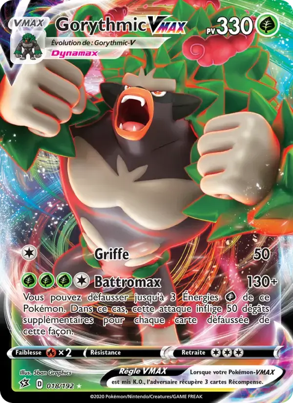 Carte Pokémon Gorythmic VMAX #18 — Clash des Rebelles