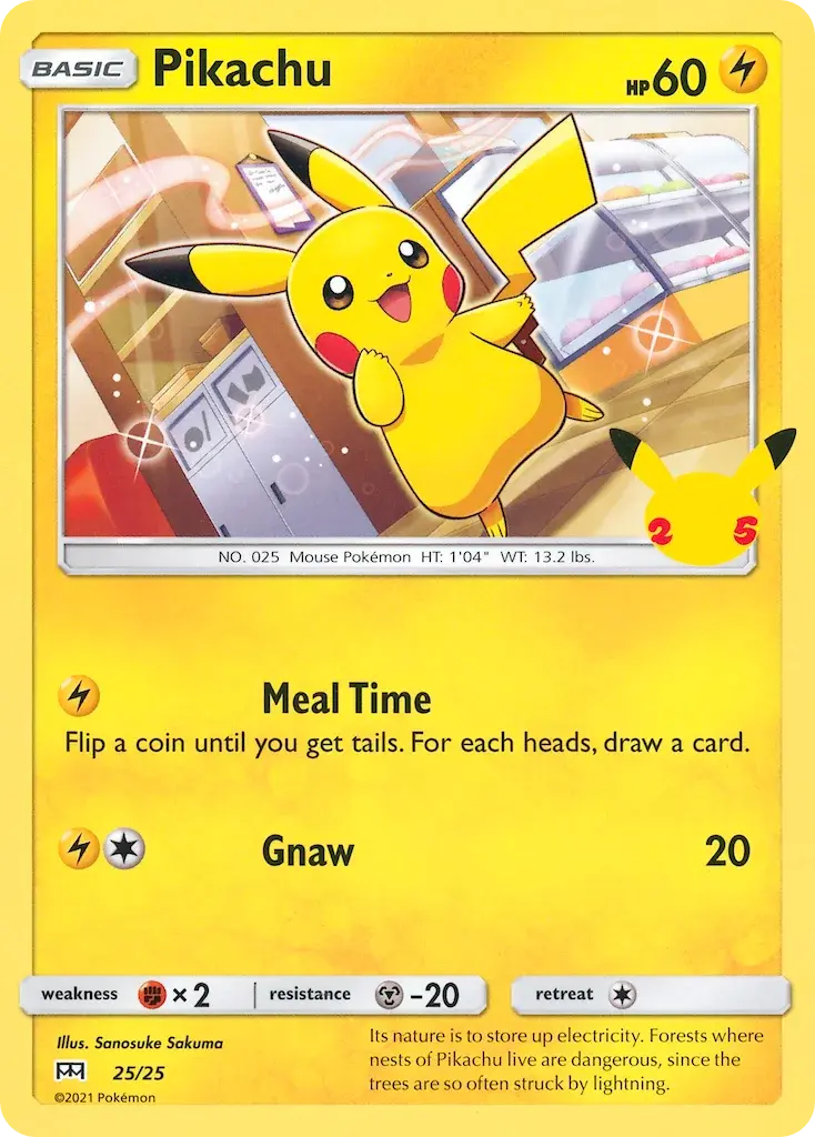Carte Pokémon Pikachu #25 — 2021 Promo McDonald's