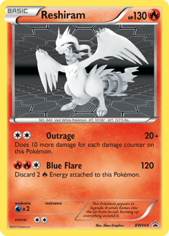 Carte Pokémon Reshiram #BW04 — Promos Noir et Blanc
