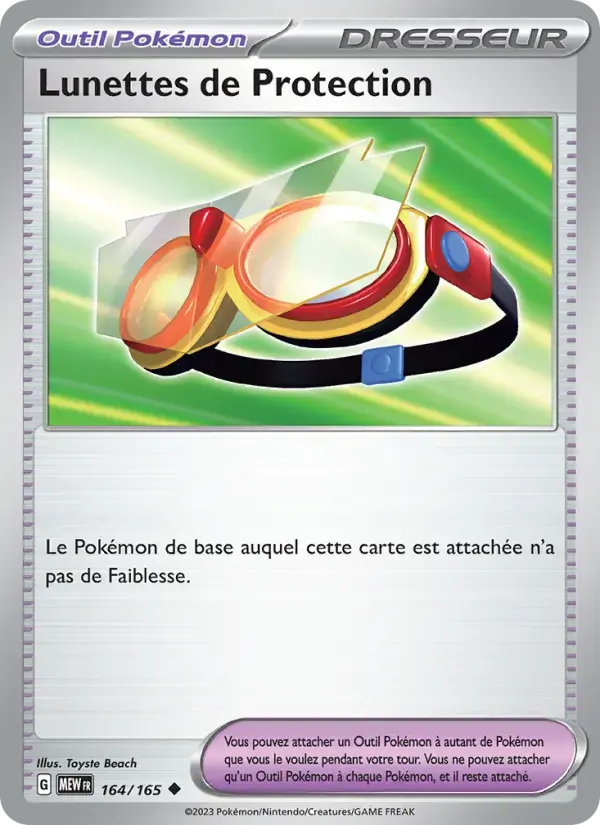Carte Pokémon Lunettes de Protection #164 — Pokémon 151