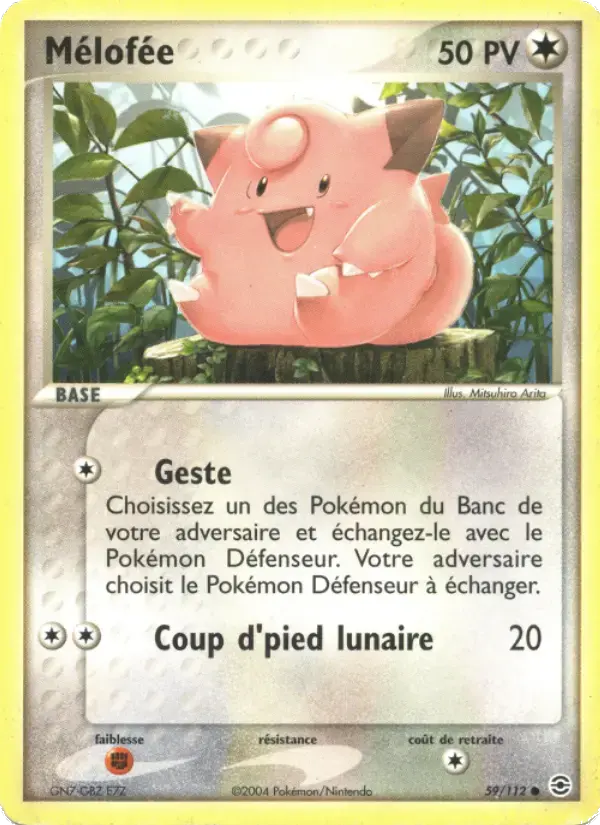Carte Pokémon Mélofée #59 — Rouge Feu & Vert Feuille