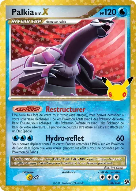 Carte Pokémon Palkia NIV.X #106/106 — 30ᵉ Anniversaire
