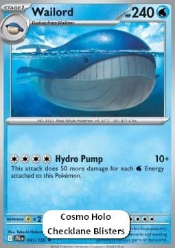 Wailord #041 Cosmos Holo — Journey Together