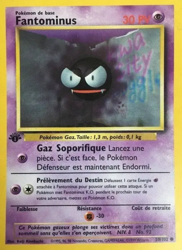 Carte Pokémon Fantominus #50 — Set de Base