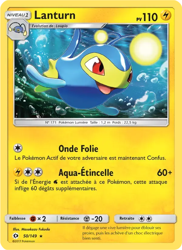 Carte Pokémon Lanturn #50 — Soleil et Lune