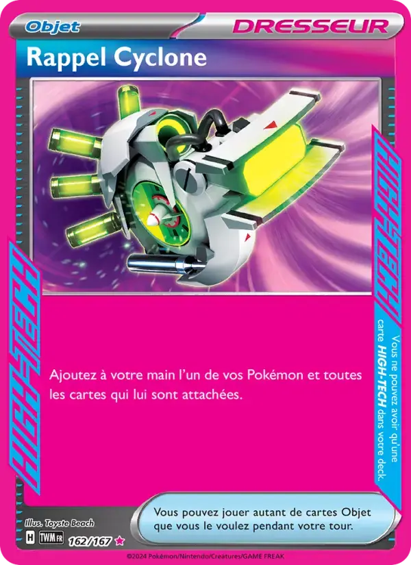 Carte Pokémon Rappel Cyclone #162 — Mascarade Crépusculaire