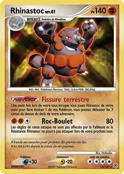 Carte Pokémon Rhinastoc #12 — Diamant et Perle