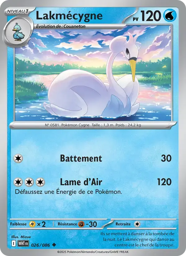 Carte Pokémon Lakmécygne #026 — Flamme Blanche