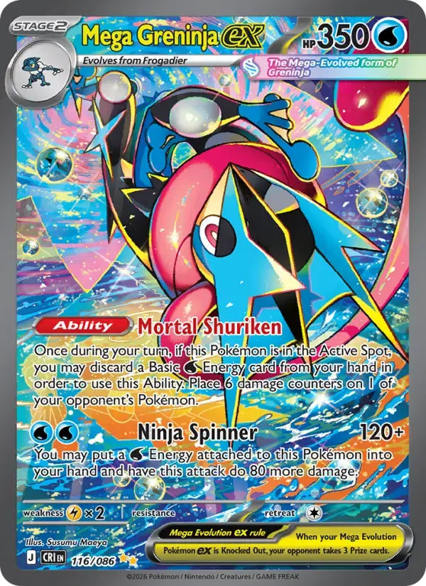 Mega Greninja ex #116 — Chaos Rising