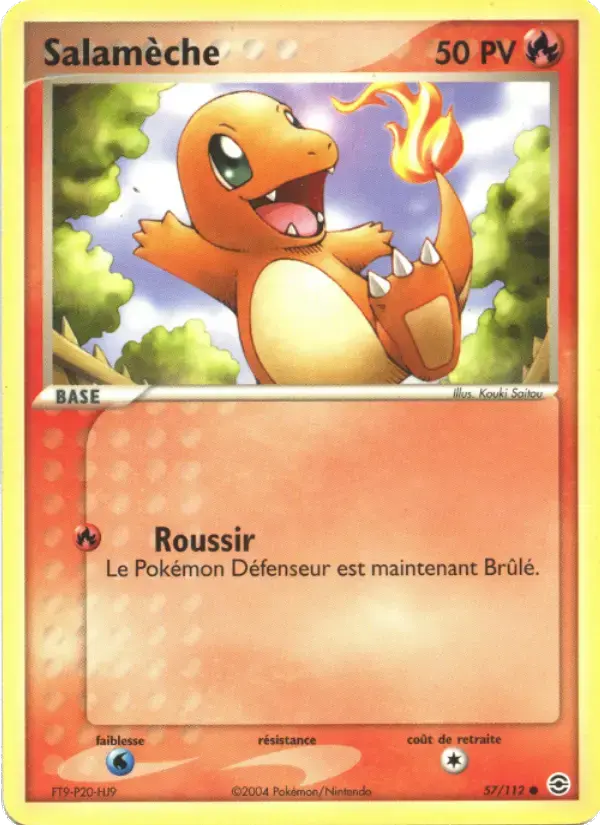 Carte Pokémon Salamèche #57 — Rouge Feu & Vert Feuille
