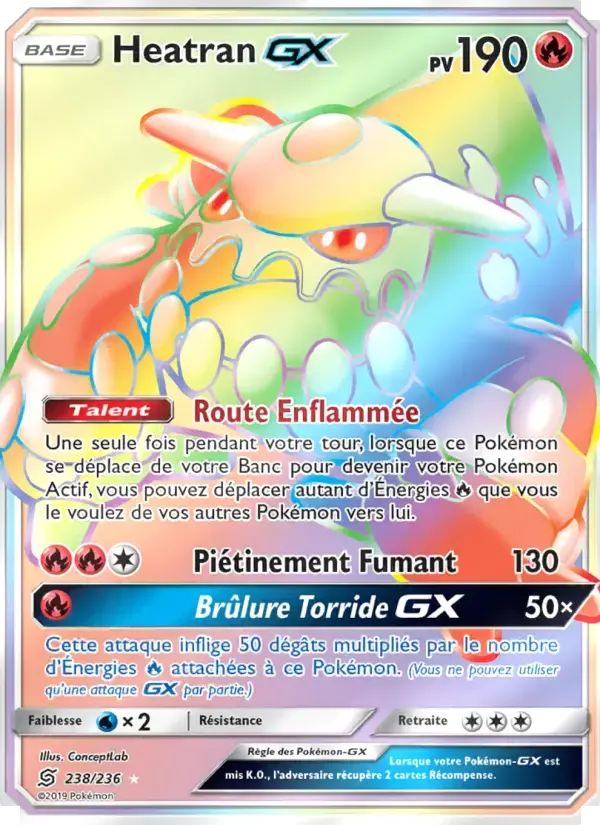 Carte Pokémon Heatran GX #238 — Harmonie des Esprits