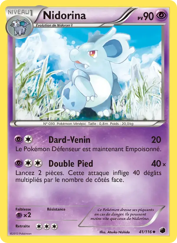 Carte Pokémon Nidorina #41 — Glaciation Plasma