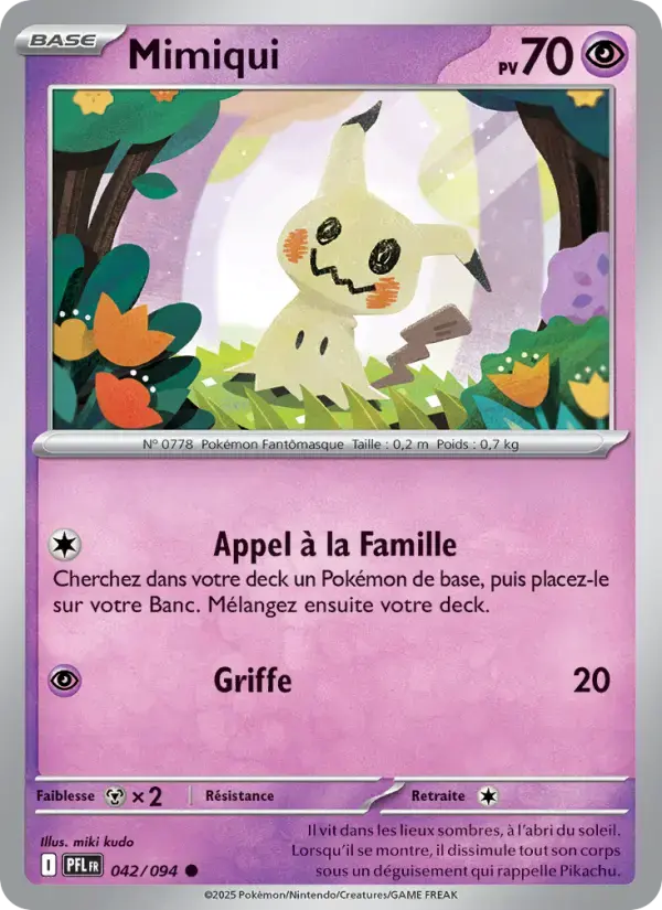 Carte Pokémon Mimiqui #042 — Flammes Fantasmagoriques
