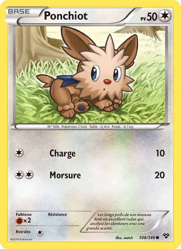 Carte Pokémon Ponchiot #108 — XY