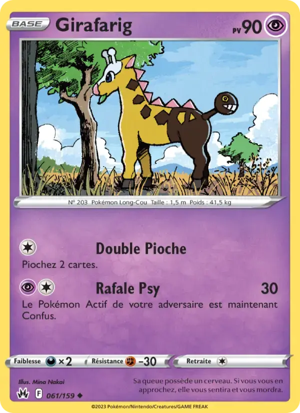Carte Pokémon Girafarig #061 — Zénith Suprême