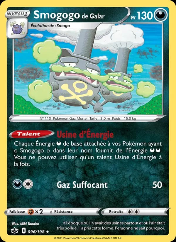 Carte Pokémon Smogogo de Galar #96 — Règne de Glace