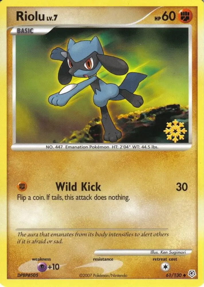 Carte Pokémon Riolu #061/130 — Calendrier Compte à Rebours