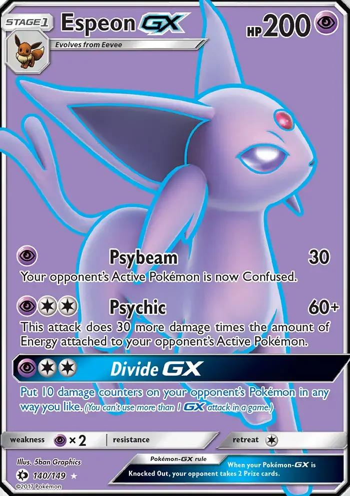 Espeon GX #140 — Sun & Moon