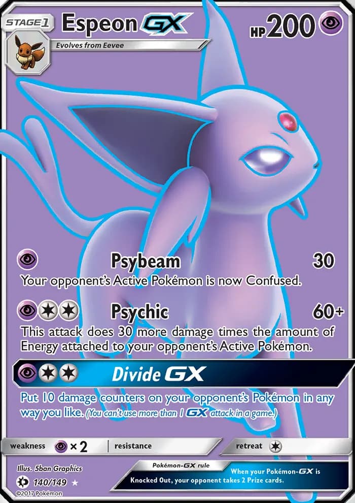 Espeon GX #140 — Sun & Moon