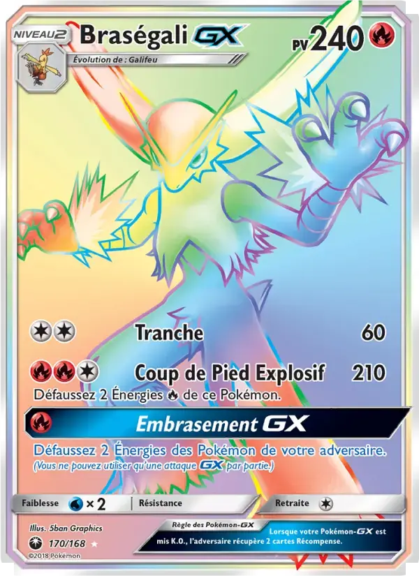 Carte Pokémon Braségali GX #170 — Tempête Céleste