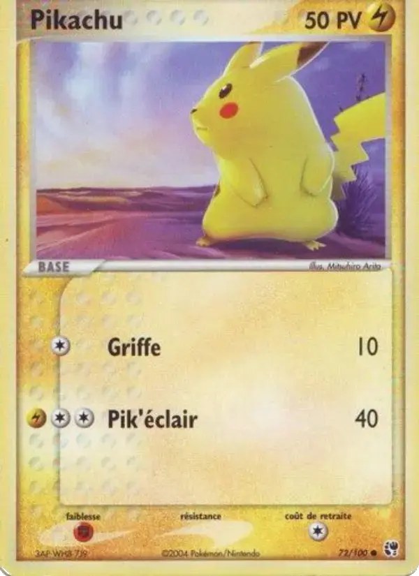Carte Pokémon Pikachu #72 — Tempête de Sable