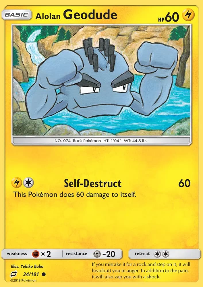 Alolan Geodude #34 — Team Up
