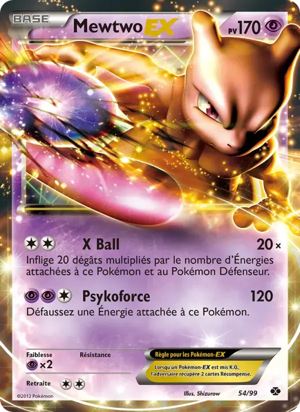 Carte Pokémon Mewtwo-EX #54 — Destinées Futures