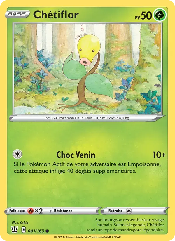 Carte Pokémon Chétiflor #1 — Styles de Combat