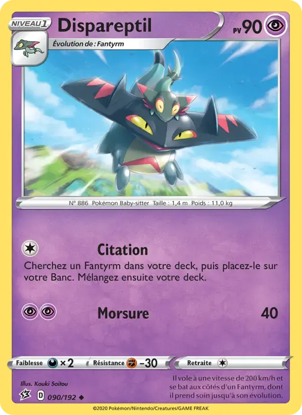 Carte Pokémon Dispareptil #90 — Clash des Rebelles